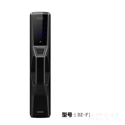 樱花全自动指纹锁 密码锁 宝石黑 直板