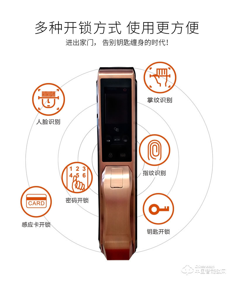 安尔发智能锁 家用指纹锁密码锁刷卡锁A700