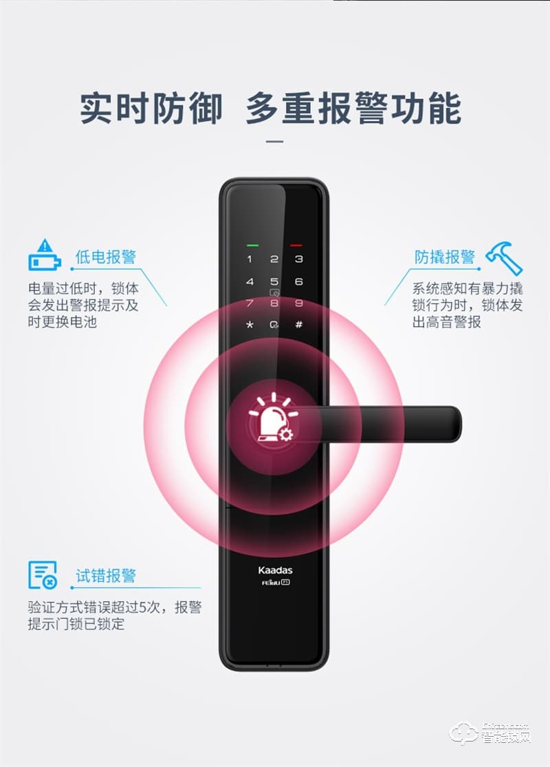 凯迪仕指纹锁F1 密码锁家用防盗门智能锁