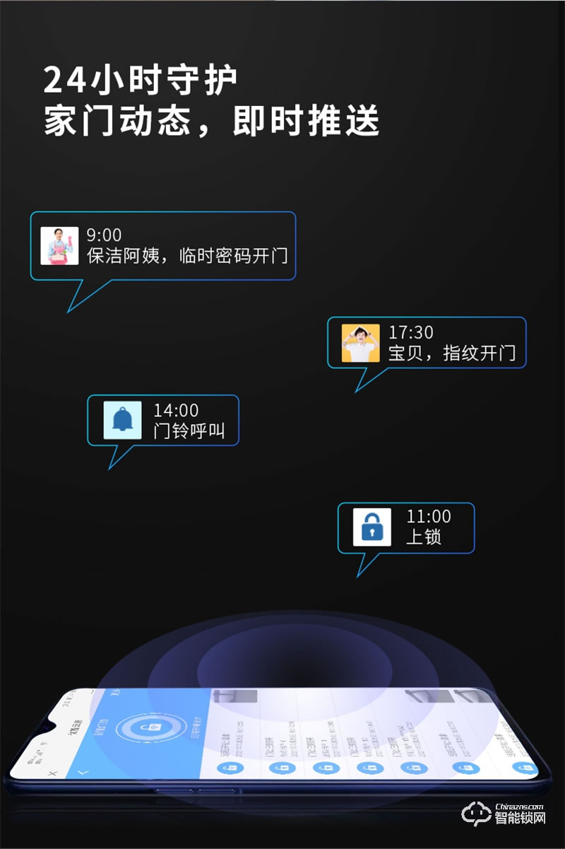因硕智能锁SCO2 家用防盗门密码锁