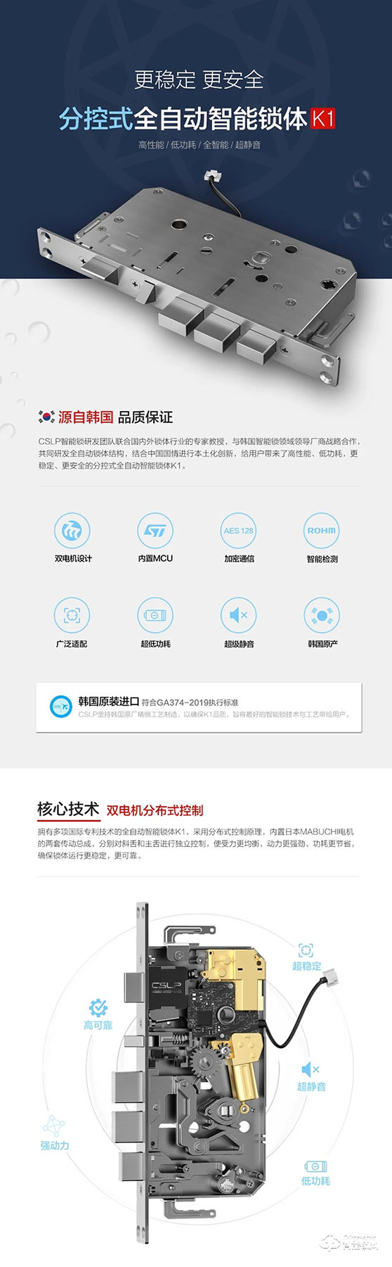 CSLP分控式全自动智能锁体K1丨为智能全自动而来